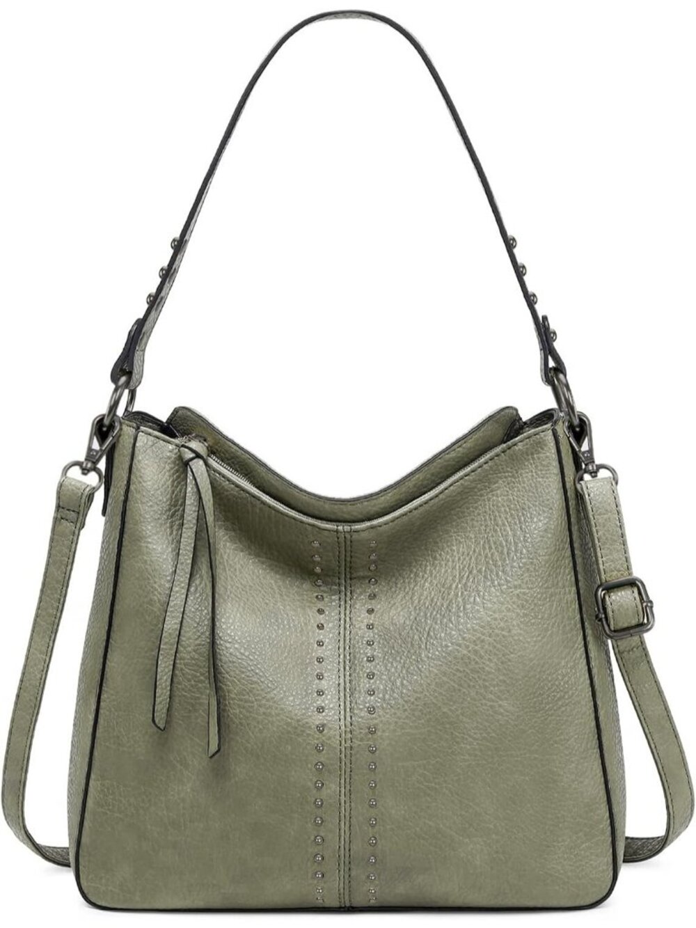 Women's Mint Green Leather West Hobo Crossbody Leather Purse Ladies Shoulder Bag